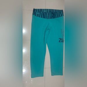 Zumba Fitness Aqua and Navy Kids Leggings